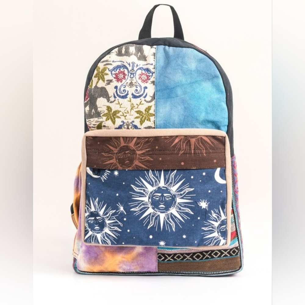 Colorful Upcycled Boho Patchwork Backpack RANDOM ASSORTED